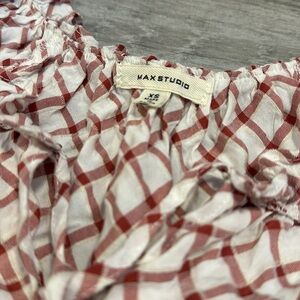 Max Studio Cap Sleeve Mini Ruffle Top Size xs